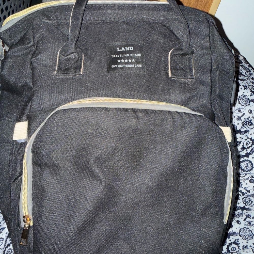 LAND Black Travel Backpack